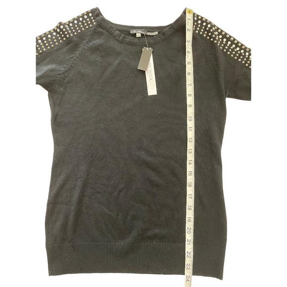 Vila Milano Sweater Rhinestones on Shoulders Size Large - Picture 6 of 6